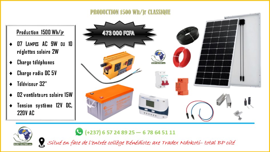 Photo de PRODUCTION CLASSISQUE 1500Wh/jr 
